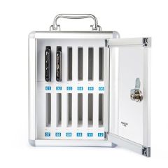 Glosen B1212 Aluminum Lockable Mobile Phone Lock Box, 210 x 190 x 275 mm