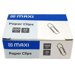 Maxi MX-PC25 Boat Shape Paper Clip - 25mm - 100 Clips / Pack