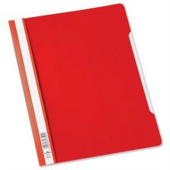 Durable 2570-03 Clear View Folder - A4 - Red (Pack of 50)