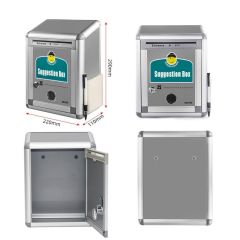 Glosen F01 Lockable Multi-Functional Wall Mount Suggestion Box with Pen Holder, 220 x 120 x 290 mm