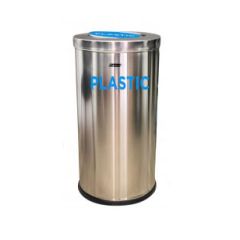 Brooks Stainless Steel Swing Top Bin with Digital Printing - 63 Liter