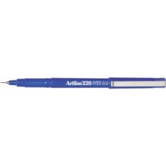 Artline 220 Super Fineliner Pen - 0.2mm - Blue (Pack of 12)
