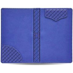 FIS FSCLBFBLD2 Executive Bill Folder with Italian PU Cover & Pen Holder - 155 x 245mm - Blue