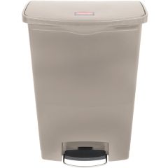 Rubbermaid 1883552 Slim Jim Step-On Trash Can with Wheels - Beige - 24 Gallon