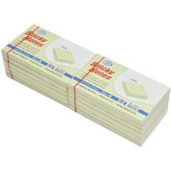 FIS FSPO35N Yellow Sticky Notes - 3" x 5" - 100 Sheets x 12 Pads / Pack