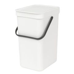 Brabantia Sort & Go Recycle Bin - White - 12 Liter