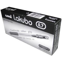 Uni-ball SG100 Lakubo Ball Point Pen - 0.7 mm Ball - Black (Pack of 12)