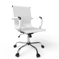 MHM Modern UL UT-C031H Adjustable High Back Chair, White
