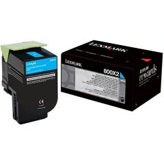 Lexmark 800X2 Extra High Yield Toner Cartridge - Cyan
