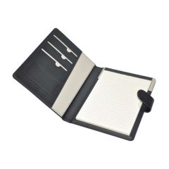 FIS FSGT2535PUVBK Executive Folder with Italian PU Cover - 25 x 35mm - Black