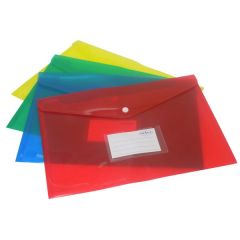 Mesco MES-230 Transparent Document Bag - A4 - Clear (Pack of 12)