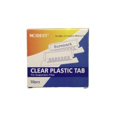 Modest MS 910 Clear Plastic Tab For Suspension Files (Pack of 50)