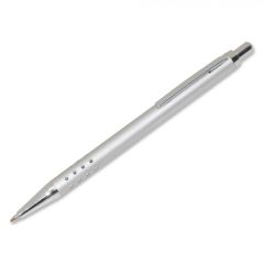 FIS FSBP-30BK Stylo Bille Ball Pen with Silver Body - 1.0mm - Black (Pack of 12)