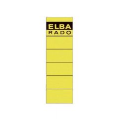 Elba 100420949 Self-Adhesive Rado Spine Labels - 190 x 59mm - Yellow (Pack of 10)