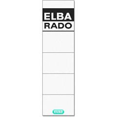 Elba 100551826 Self-Adhesive Spine Label - Broad - 190 x 59mm - White (Pack of 10)