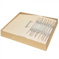 FIS FSFF4EBF Transfer Spring File with Fastener - 320GSM - F/S - Buff (Pack of 50)
