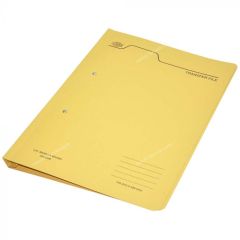 FIS FSFF4EYL Transfer Spring File with Fastener - 320GSM -F/S - Yellow