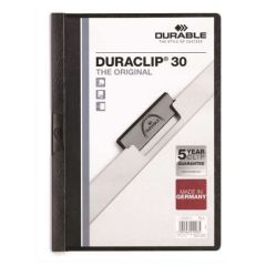 Durable 2200-01 Duraclip 30 30 File - 30 Sheets - A4 - Black
