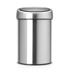 Brabantia BR-363962 Brilliant Steel Touch Bin with Plastic Bucket - 3 Liter