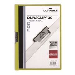 Durable 2200-05 Duraclip 30 File - 30 Sheets - A4 - Green