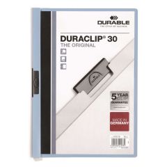 Durable 2200-06 Duraclip 30 File - 30 Sheets - A4 - Blue