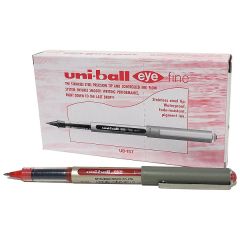 Uni-ball UB157 Eye Fine Roller Ball Pen - 0.7mm - Red (Pack of 12)