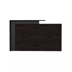 MHM Zelda 26R001 Modern Reception Desk, Black Brown Thermo Oak