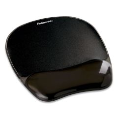 Fellowes FEL 9112101 Crystal Gel Mouse Wrist Support - Black