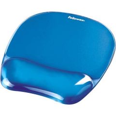 Fellowes FEL 9114120 Crystal Gel Mouse Wrist Support - Blue