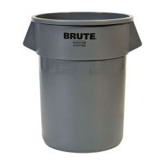 Rubbermaid 265500GRAY Brute Trash Container Without Lid - Gray - 55 Gallon