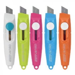 Deli 2020 Mini Cutter - 133 x 12 x 11mm - Assorted Color (Pack of 240)