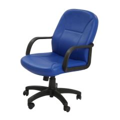 Mazaya MF 05032 Medium Back Executive Chair - Blue In Leather
