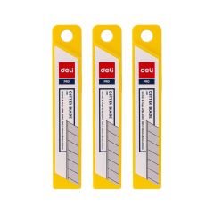 Deli 2011 Cutter Blade - 130 x 22 x 9mm - Silver (Pack of 20)