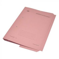 FIS FSFF15PI Transfer Spring File with Fastener & Pocket - 320gsm - F/S - Pink
