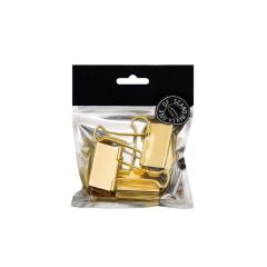 BNT 781116 Edge Binder Clip - 41mm - Gold - 3 Clips / Pack