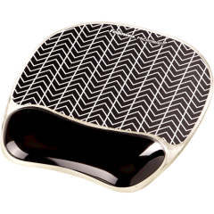 Fellowes FEL 9653401 Photo Gel Mouse Wrist Support - Chevron