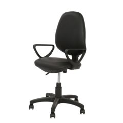 Mazaya MF 0225 Operative High Back Chair - Black In Leather