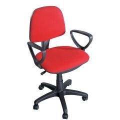 Mazaya MF 0223 Operative Low Back Chair - Red In Leather