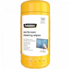 Fellowes FEL 99703 Screen Cleaning Wipes - 100 Sheets