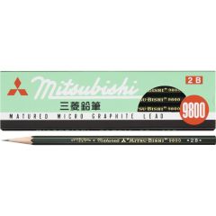 Mitsubishi K98002B Matured Micro Graphite Pencil - 2B (Pack of 12)