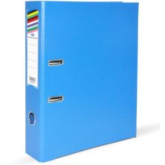FIS FSBF8A4PBLF PP Box File with Fixed Mechanism - 8cm Spine, A4 Size - Blue