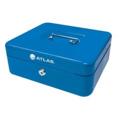 Atlas  (AS-CB-3002-BE) Cash Box, 12 Inches – Blue