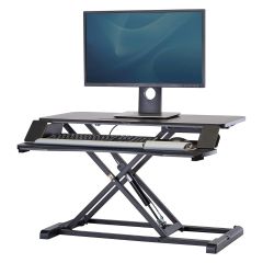 Fellowes FEL 8091001 Corsivo Sit-Stand Workstation - Black