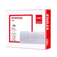 Deli E0014 23/23 Staples (1 x 1000), 210 Sheet Capacity, 5 Box Pack