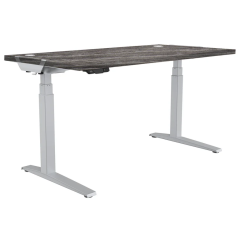 Fellowes Levado Height Adjustable Desk (Base + Top), 1400 x 800 x 25 (mm) - Newport Oak
