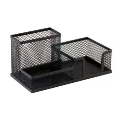 Modest Metal Mesh Desk Organizer, Black