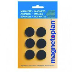 Magentoplan 25 mm Diameter Innovative Design Magnetic, Discofix Hobby(ON BLISTER), 6/Pack