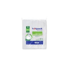 Hotpack 45 x 55cm White Dustbin Liners, 10 Gallons / 37 Liter, (Pack of 50)