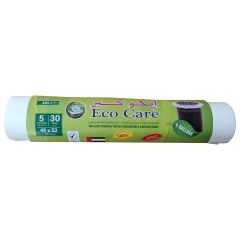 Eco Green Heavy Duty Bio-Degradable Garbage Bags - 46 x 52cm, White, 30 Bags/Pack