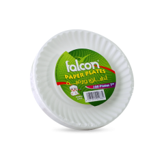 Falcon Paper Plate - White, 7"  100 Pieces x 12 Packs/Carton